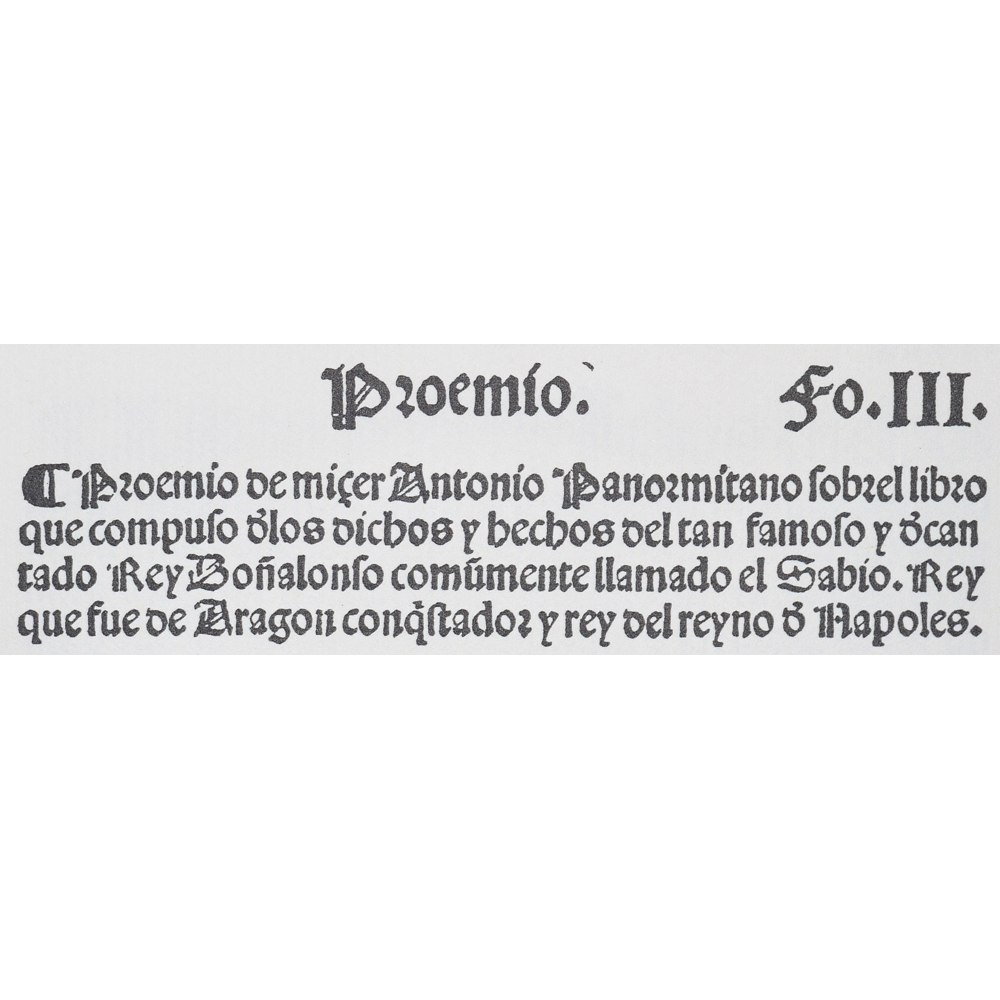 Dichos Alfonso Magnánimo-Panormitano-Jofre-Incunabula & Ancient Books-facsimile book-Vicent García Editores-5 Author's preface